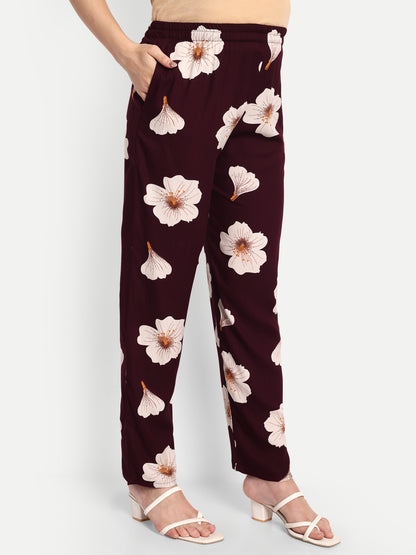 Maroon Flower Maternity & Nursing Co-ord set