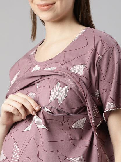 Plum grape Maternity and Lounge Nighty