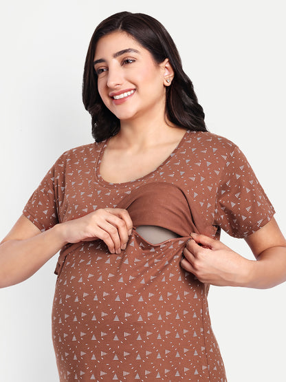 Rust orange Maternity and Lounge Nighty