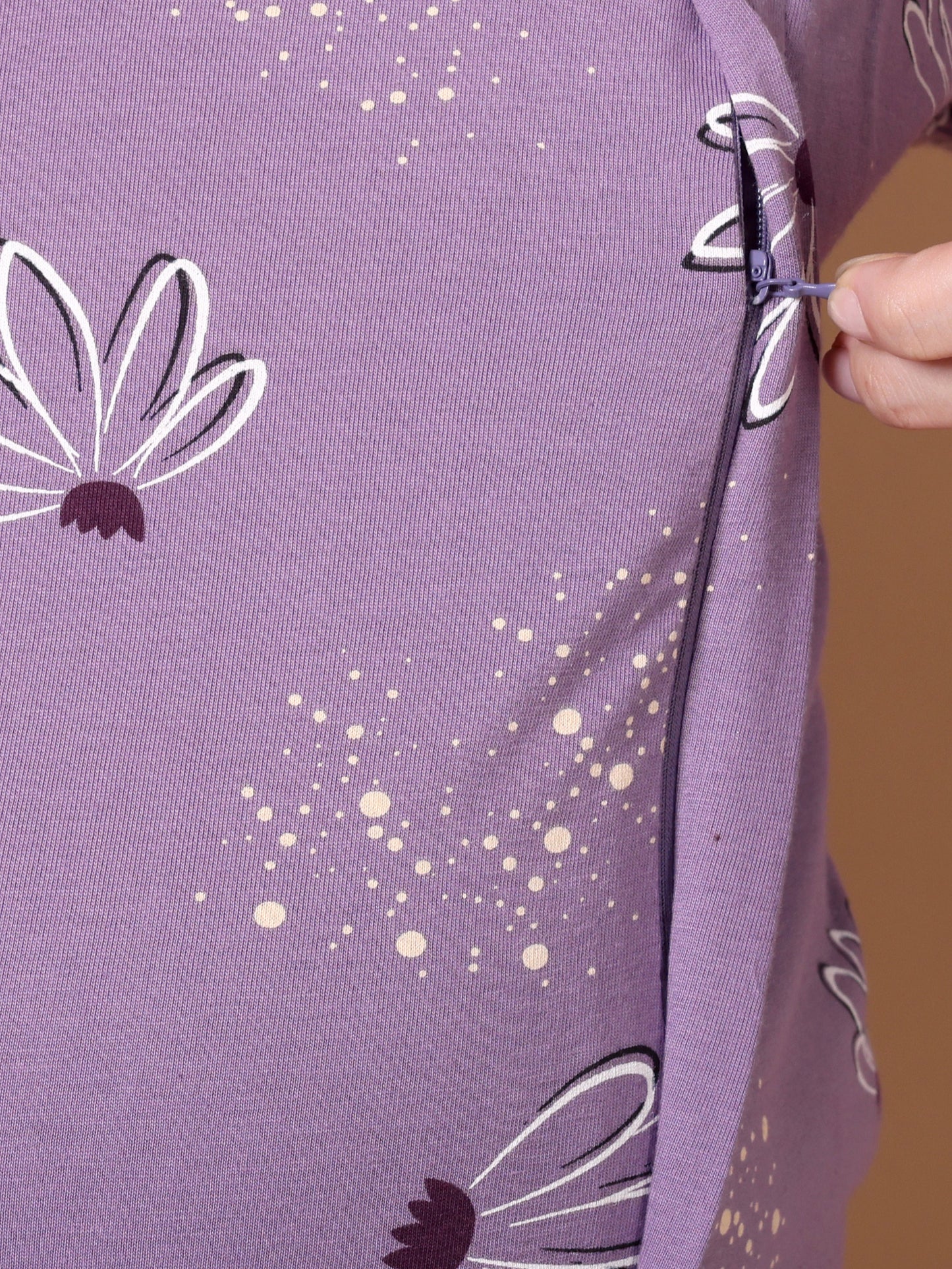 Lilac bloom Maternity and Lounge Nighty