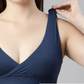 Maternity Lounge Bamboo Bra  ( removable cups ) Mid blue