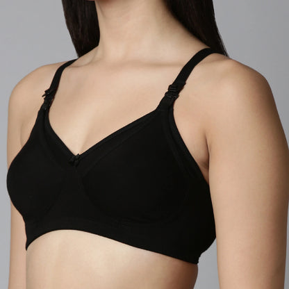 Maternity & Nursing Bra Black ( Non-Padded )