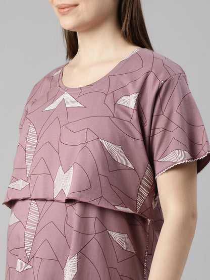 Plum grape Maternity and Lounge Nighty