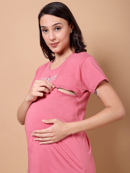 Start fresh maternity & nursing lounge night suit