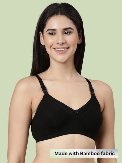 Maternity & Nursing Bra Black ( Non-Padded )