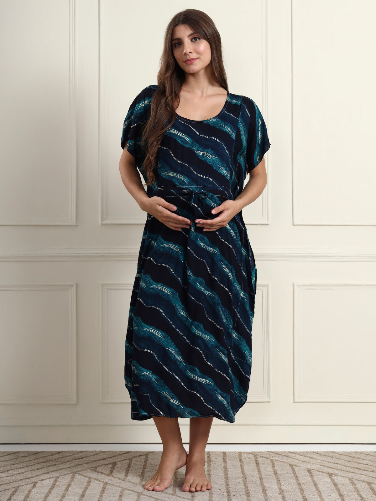 Mystic Ocean Maternity and Nursing Kaftaan