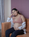 Maternity Lounge Bamboo Bra  (removable cups) Coral rose