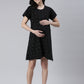 Charcoal Feelfree Maternity and Nursing Short Nighty